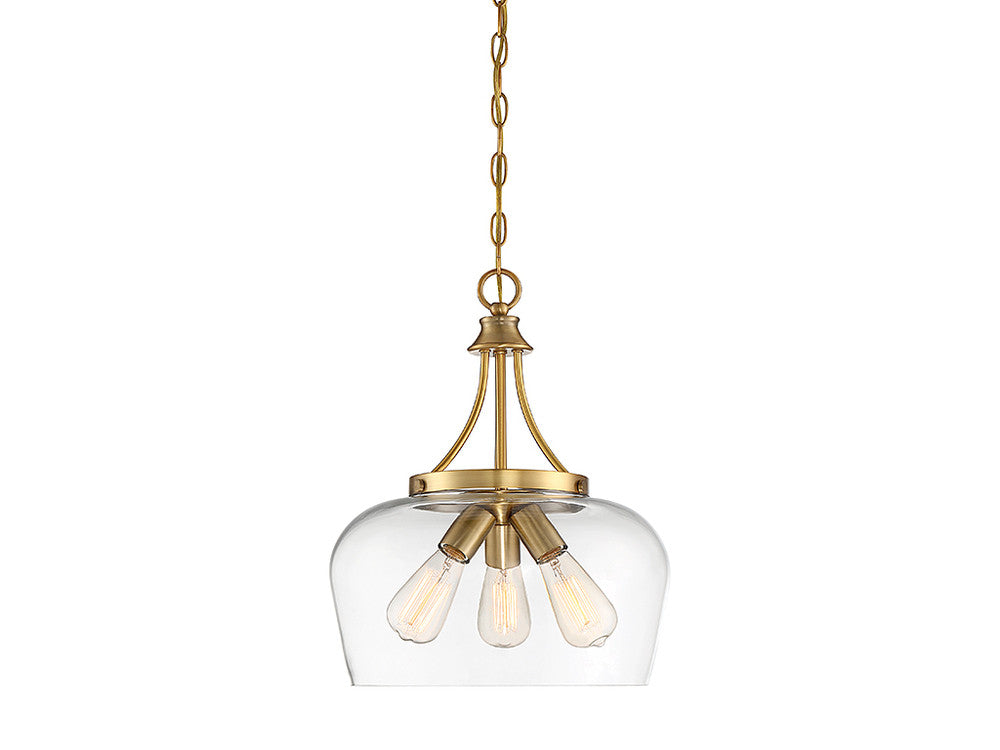 Savoy House Octave 3-Light Pendant Warm Brass