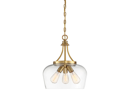 Savoy House Octave 3-Light Pendant Warm Brass