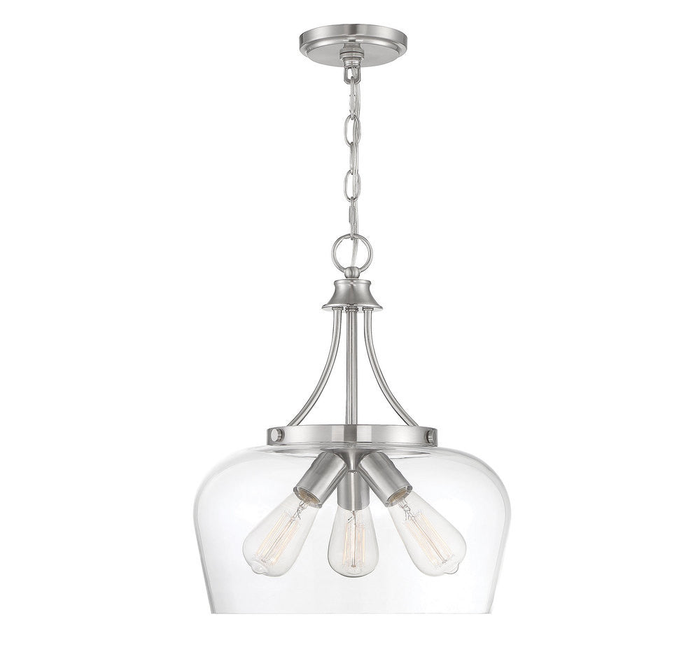 Savoy House Octave 3-Light Pendant Satin Nickel