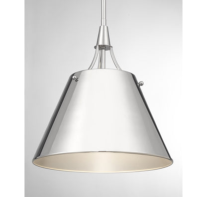Willis 1-Light Pendant in Polished Nickel
