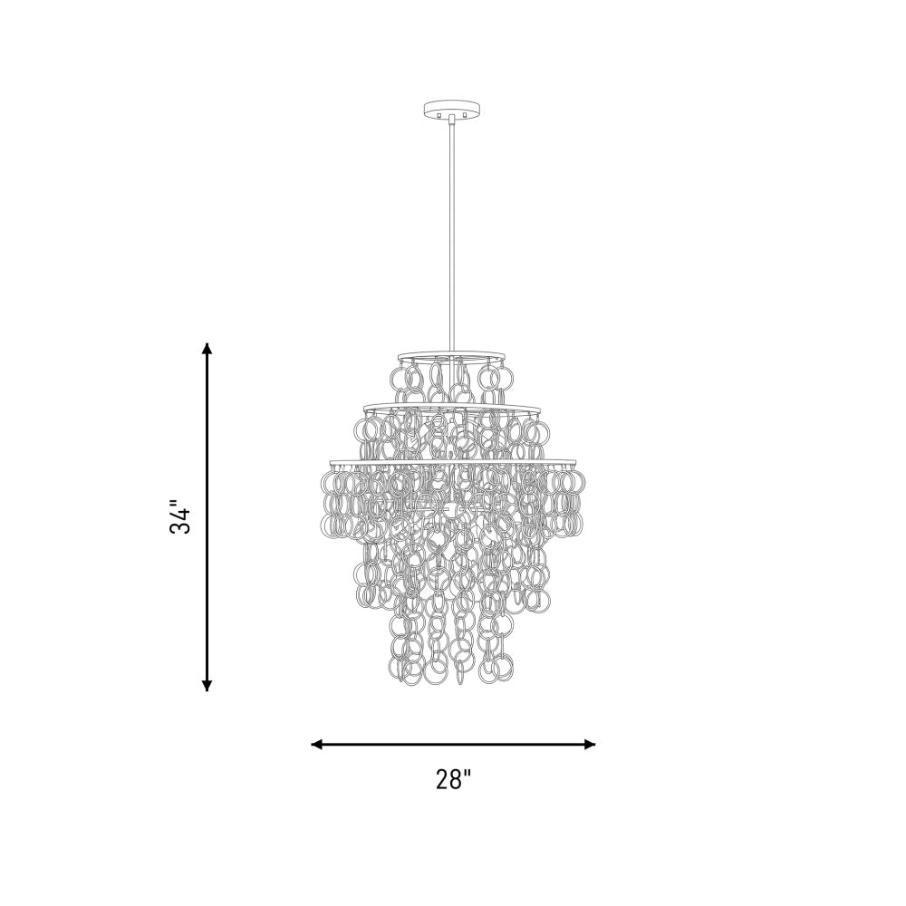 setentas 9 light pendant by breegan jane in 7 4902 9 128