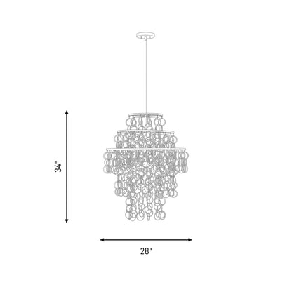 setentas 9 light pendant by breegan jane in 7 4902 9 128