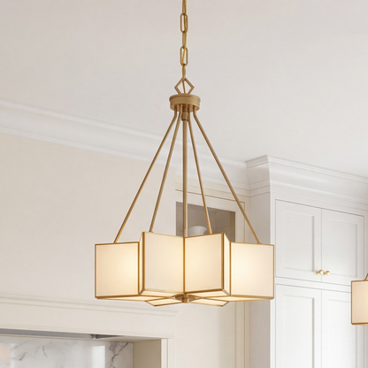 Reiling 3-Light Pendant in Warm Brass
