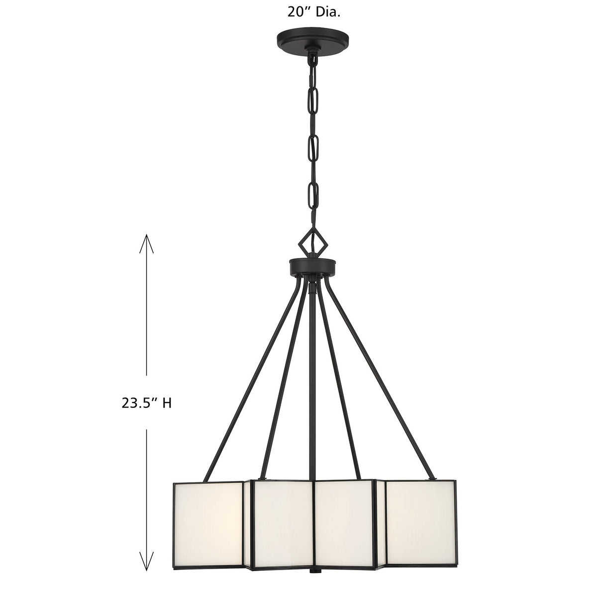 Reiling 3-Light Pendant Matte Black