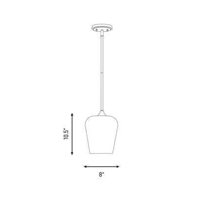 octave 1 light pendant in 7 6036 1 128