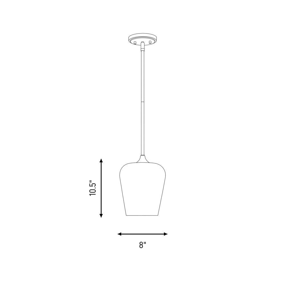 octave 1 light pendant in 7 6036 1 128