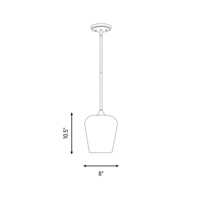 octave 1 light pendant in 7 6036 1 128