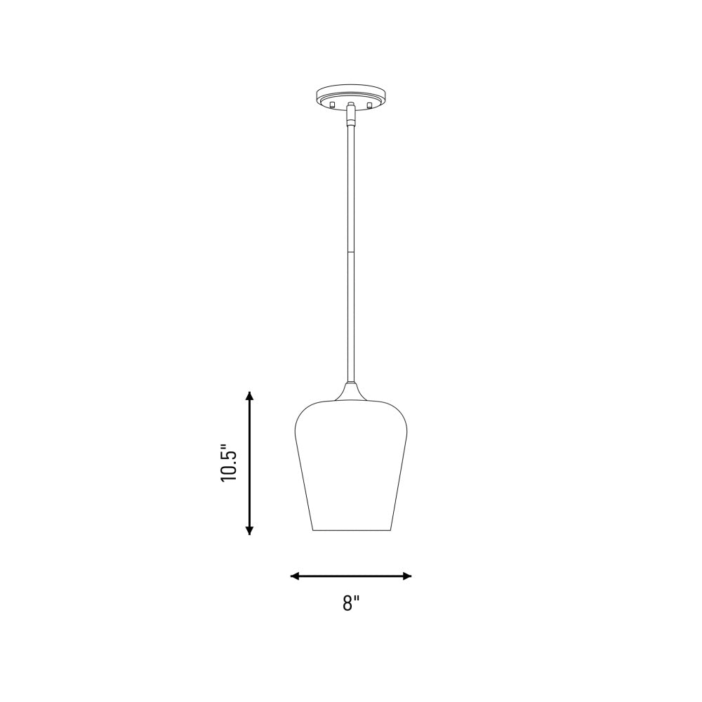 octave 1 light pendant in 7 6036 1 128