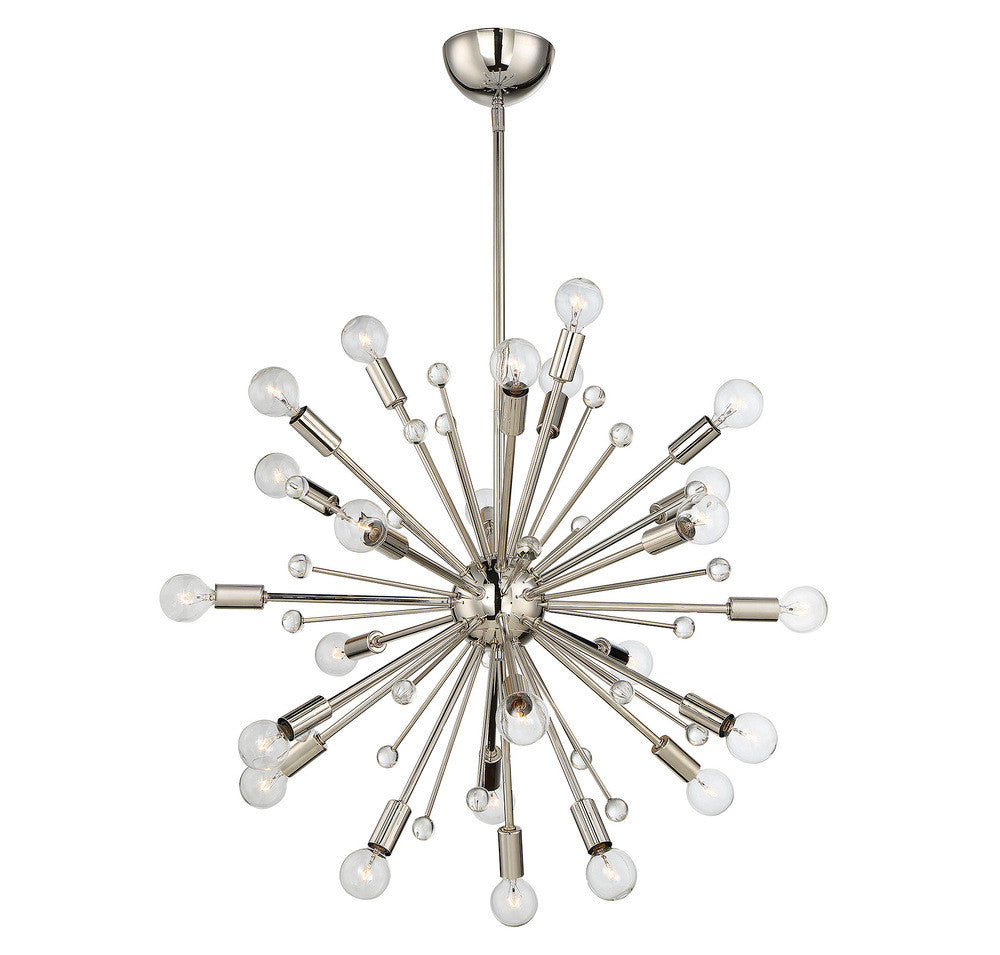 Savoy House Galea 24-Light Chandelier Polished Nickel