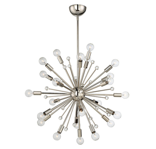 Savoy House Galea 24-Light Chandelier Polished Nickel