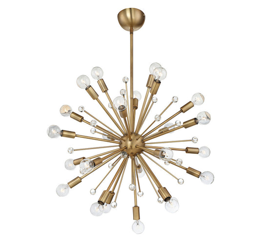 Savoy House Galea 24-Light Chandelier Warm Brass