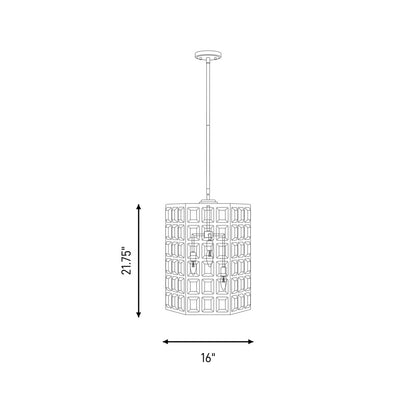 reddick 3 light pendant in 7 6209 3 128