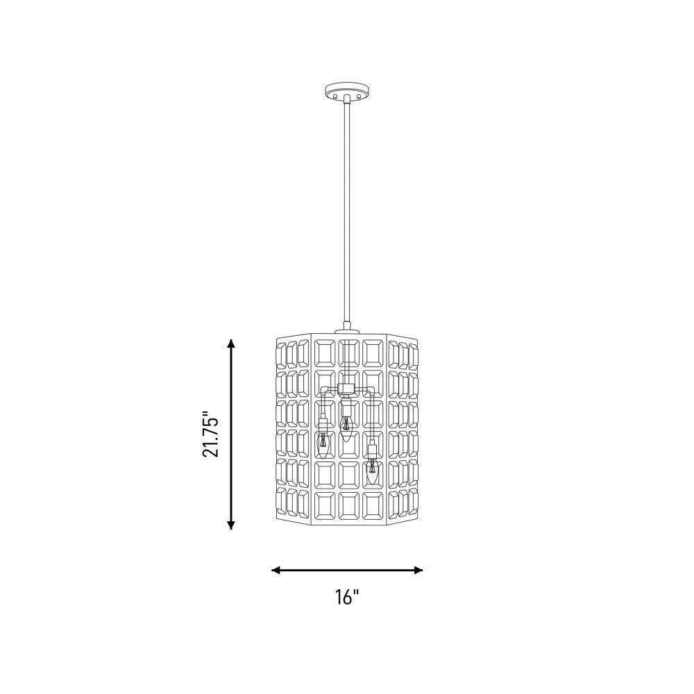 reddick 3 light pendant in 7 6209 3 128