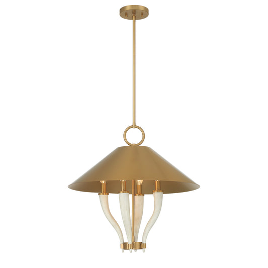 Savoy House Hearne 4-Light Pendant - Warm Brass