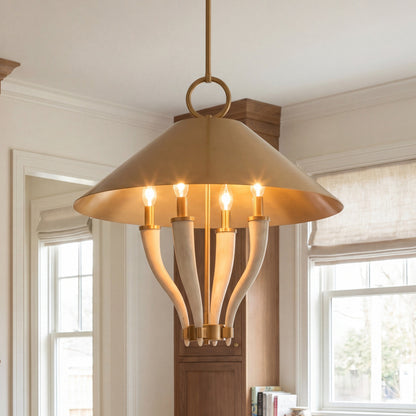 Savoy House Hearne 4-Light Pendant by Dann Foley - Warm Brass