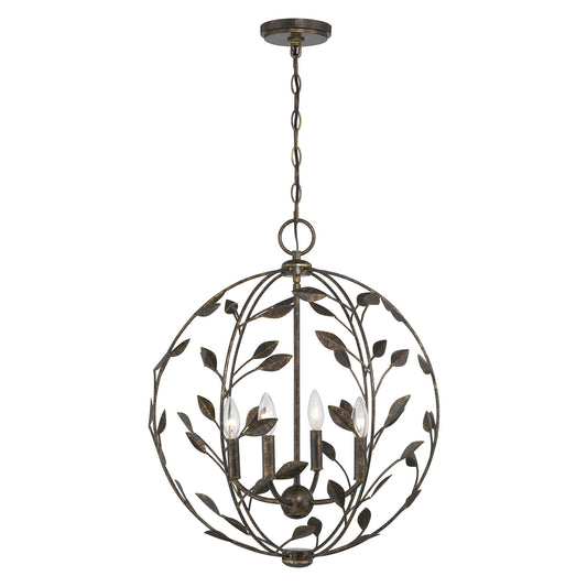 Savoy House Laska 4-Light Pendant - Enchanted Bronze