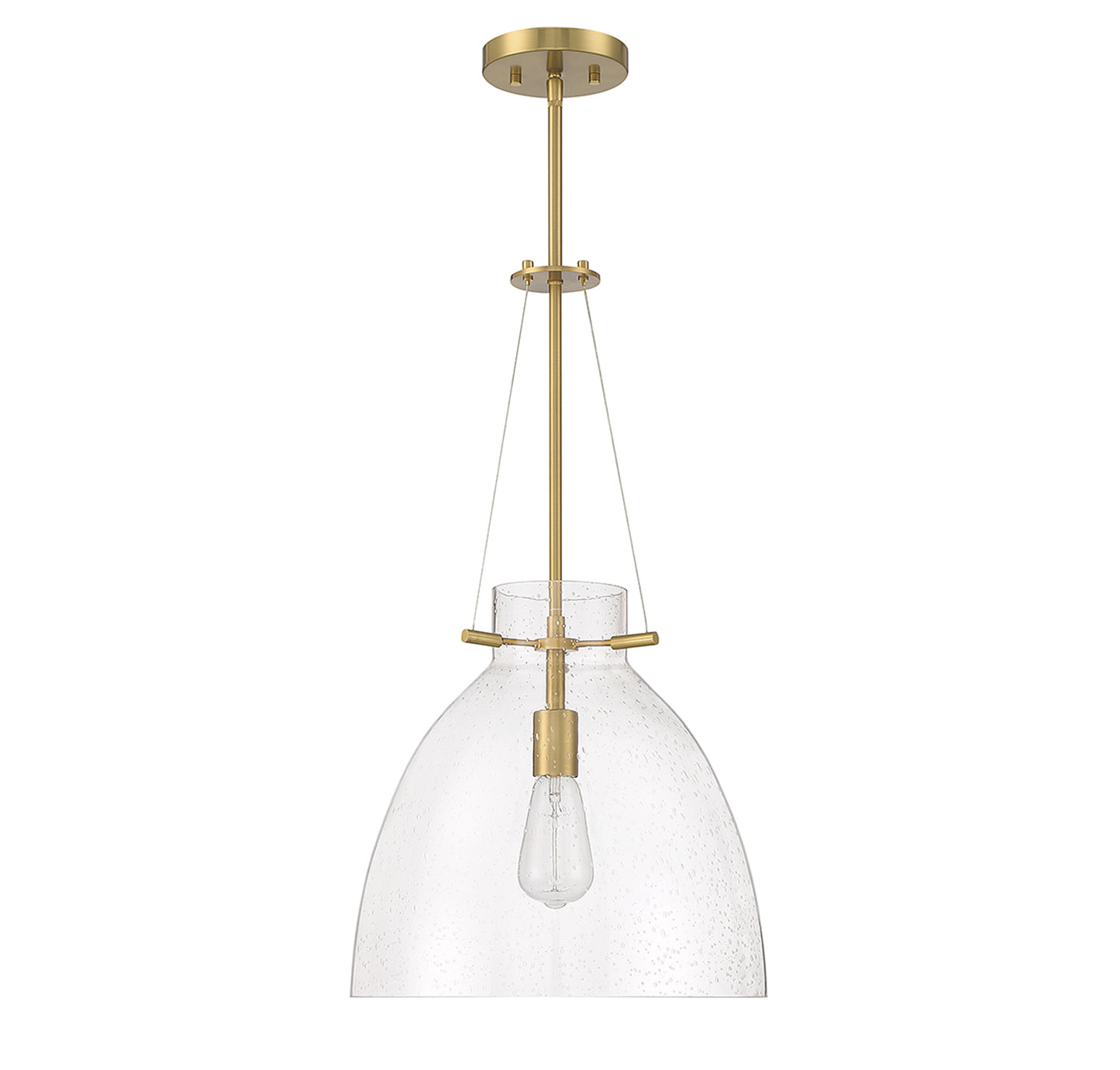 Foster 1-Light Pendant in Warm Brass