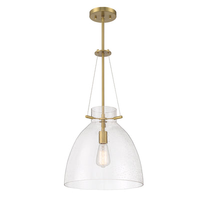 Foster 1-Light Pendant in Warm Brass