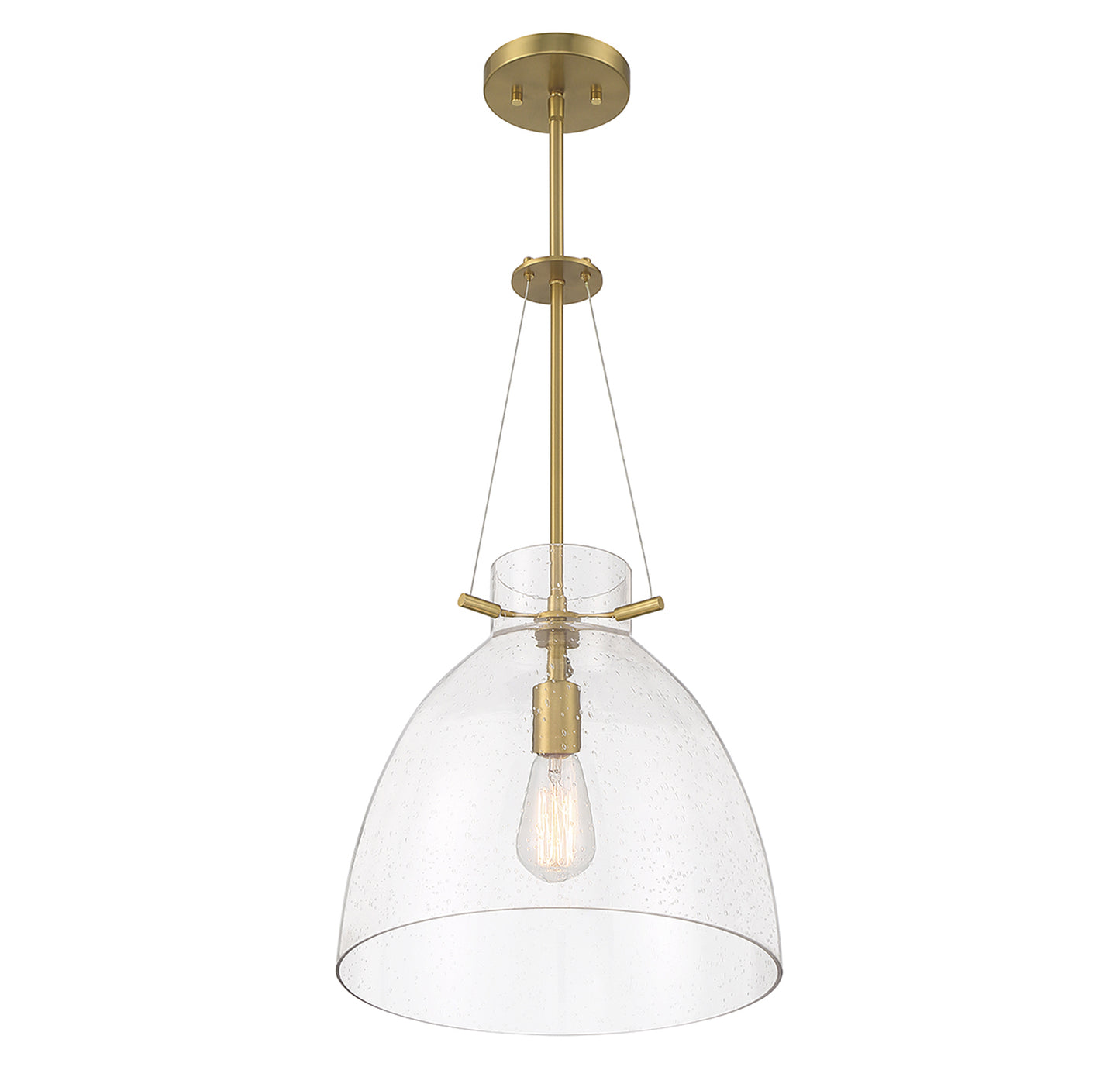 Foster 1-Light Pendant in Warm Brass