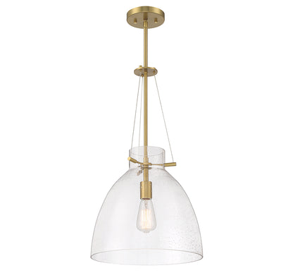 Foster 1-Light Pendant in Warm Brass