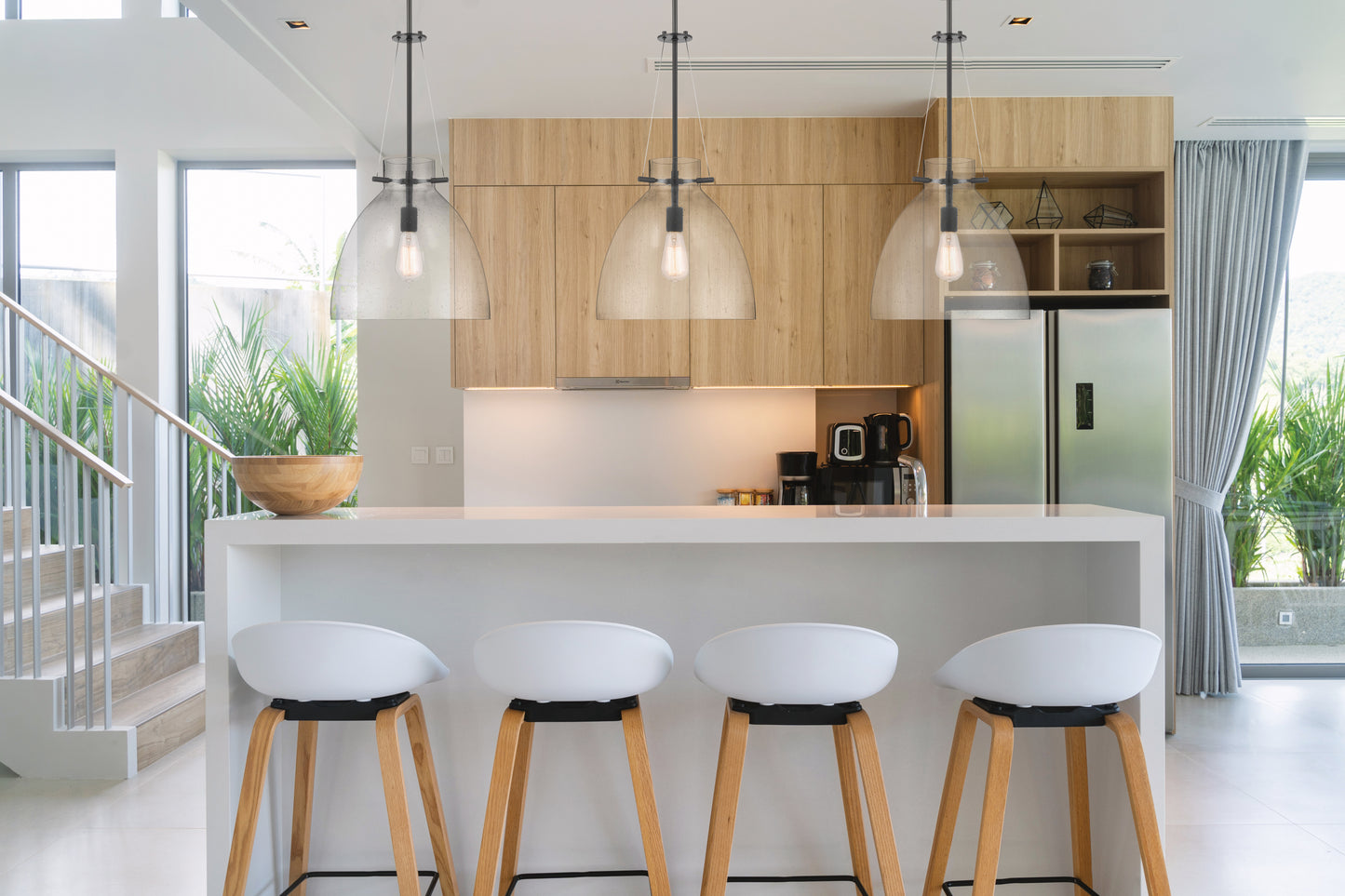 Foster 1-Light Pendant in Warm Brass