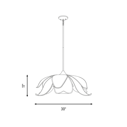 Elsie 6-Light Pendant - Warm Brass
