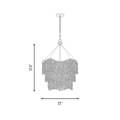 Melia 6-Light Pendant in Cypress by Breegan Jane