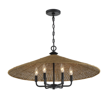 Eman 6-Light Pendant - Matte Black