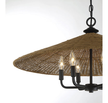 Eman 6-Light Pendant - Matte Black