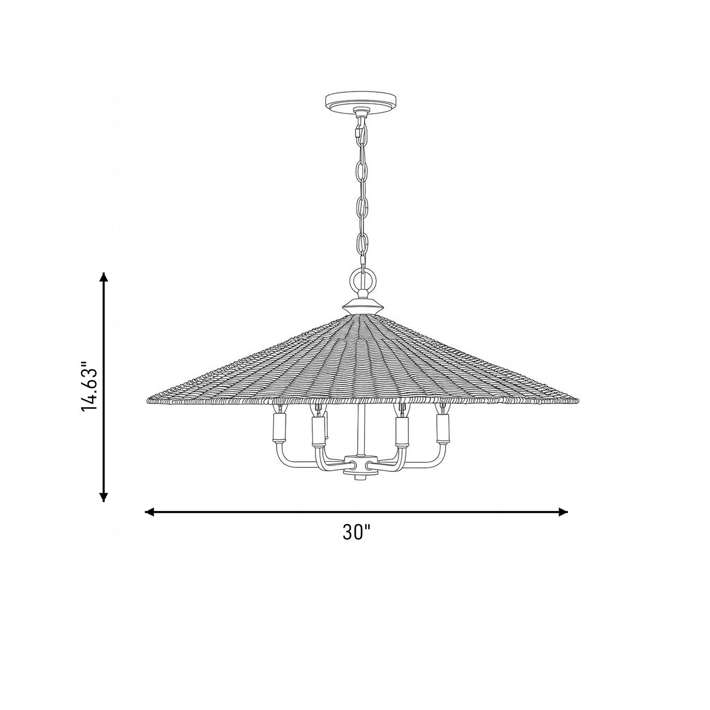 Eman 6-Light Pendant - Matte Black