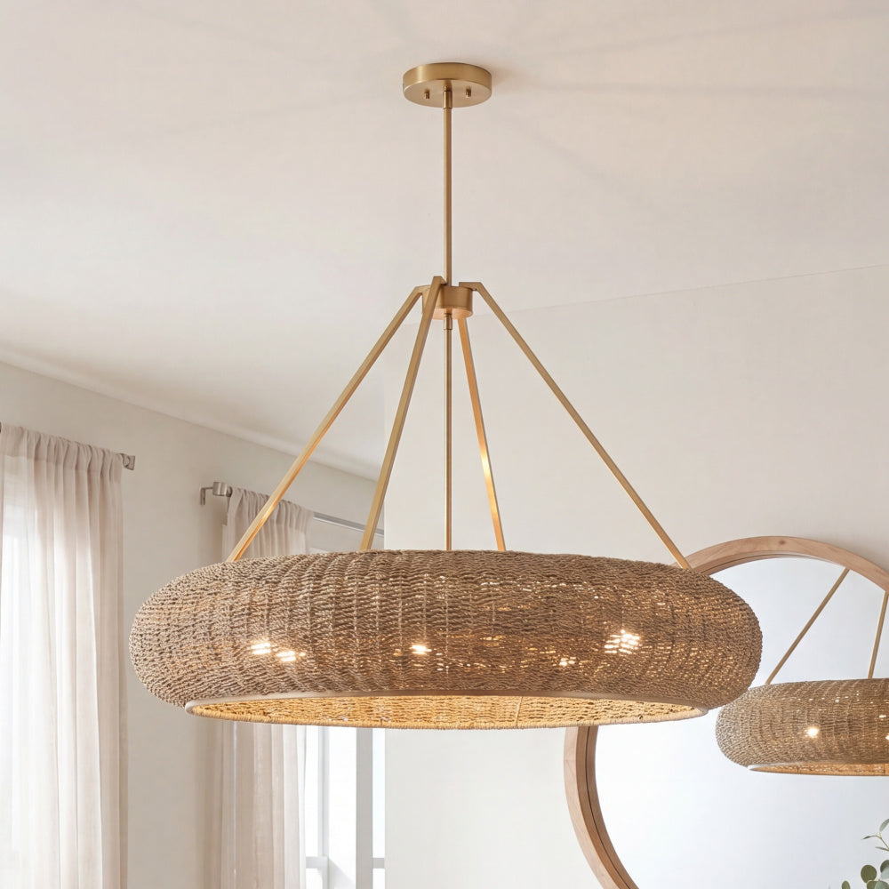Savoy House Gaia 6-Light Pendant by Breegan Jane - Warm Brass