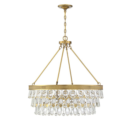 Windham 6-Light Pendant in Warm Brass