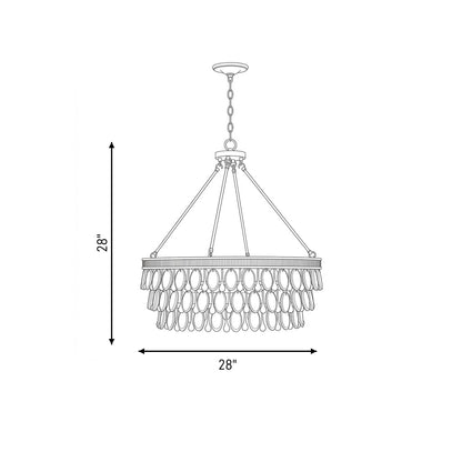 Windham 6-Light Pendant in Warm Brass