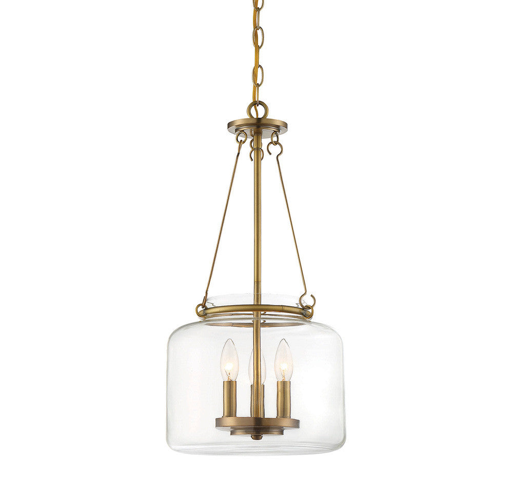 Savoy House Akron 3-Light Pendant Warm Brass