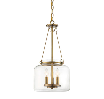 Savoy House Akron 3-Light Pendant Warm Brass
