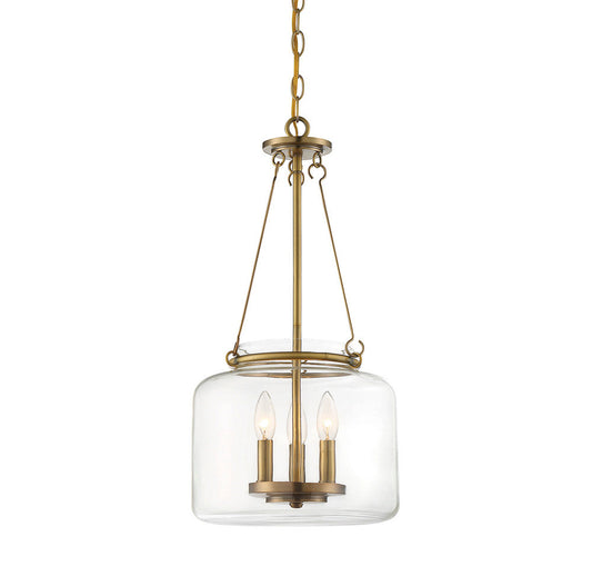 Savoy House Akron 3-Light Pendant Warm Brass