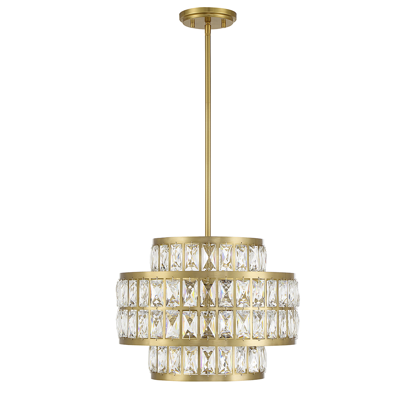 Renzo 3-Light Pendant in Warm Brass
