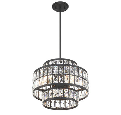 Renzo 3-Light Pendant in Warm Brass