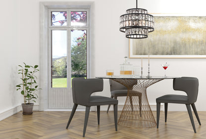 Renzo 3-Light Pendant in Warm Brass