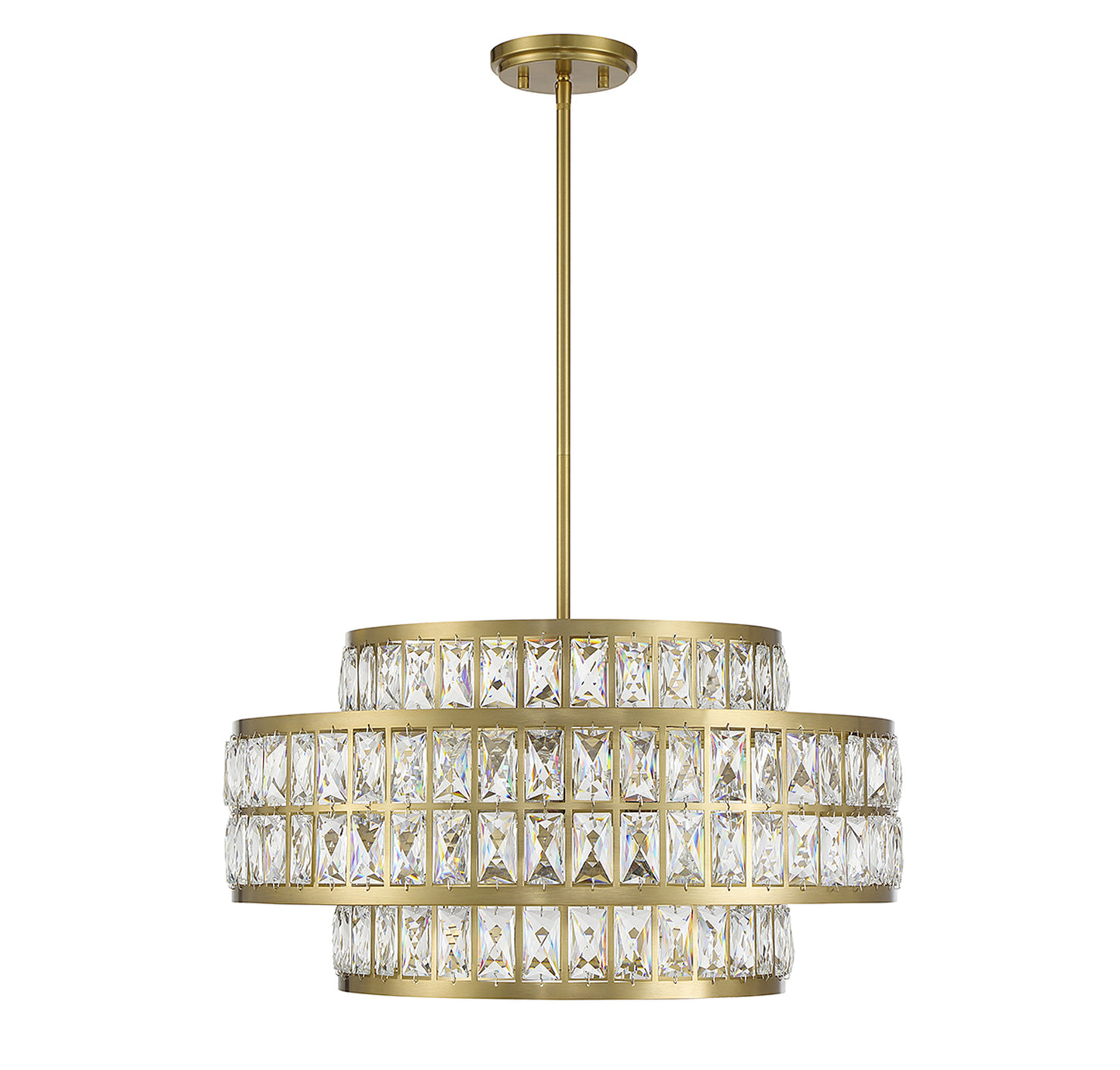Renzo 4-Light Pendant in Warm Brass