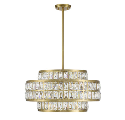 Renzo 4-Light Pendant in Warm Brass