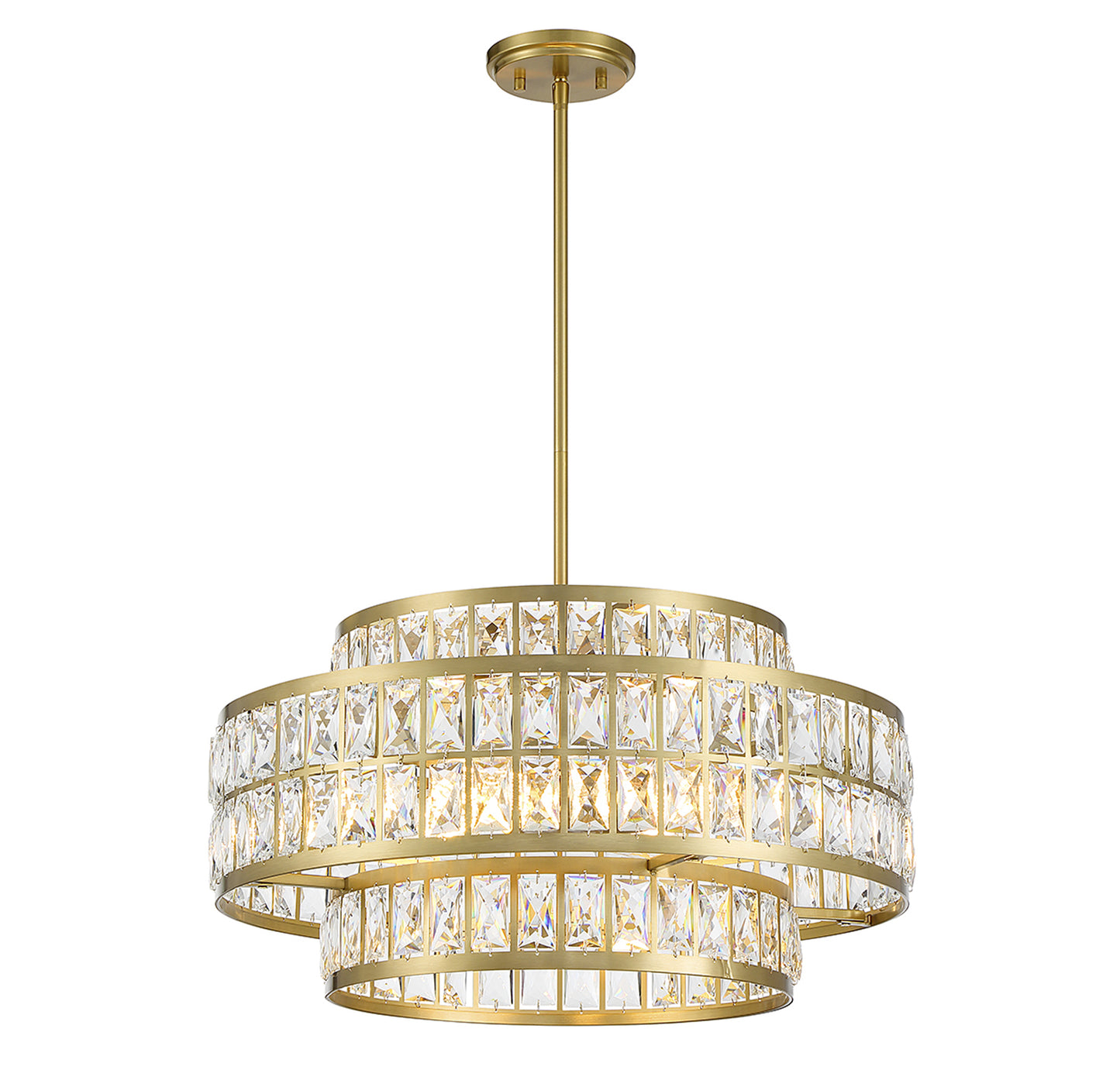 Renzo 4-Light Pendant in Warm Brass