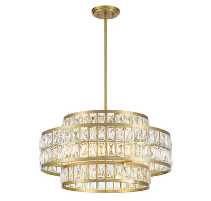 Renzo 4-Light Pendant in Warm Brass