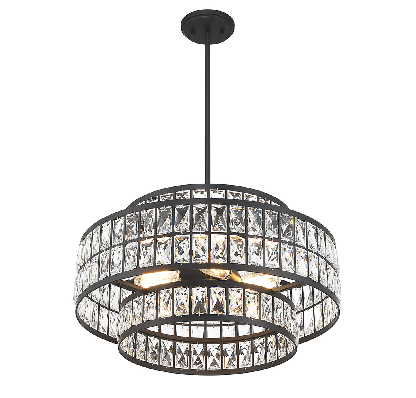 Renzo 4-Light Pendant in Warm Brass