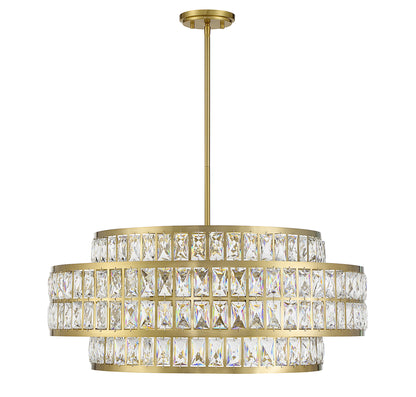 Renzo 6-Light Pendant in Warm Brass