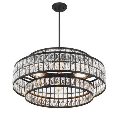 Renzo 6-Light Pendant in Warm Brass