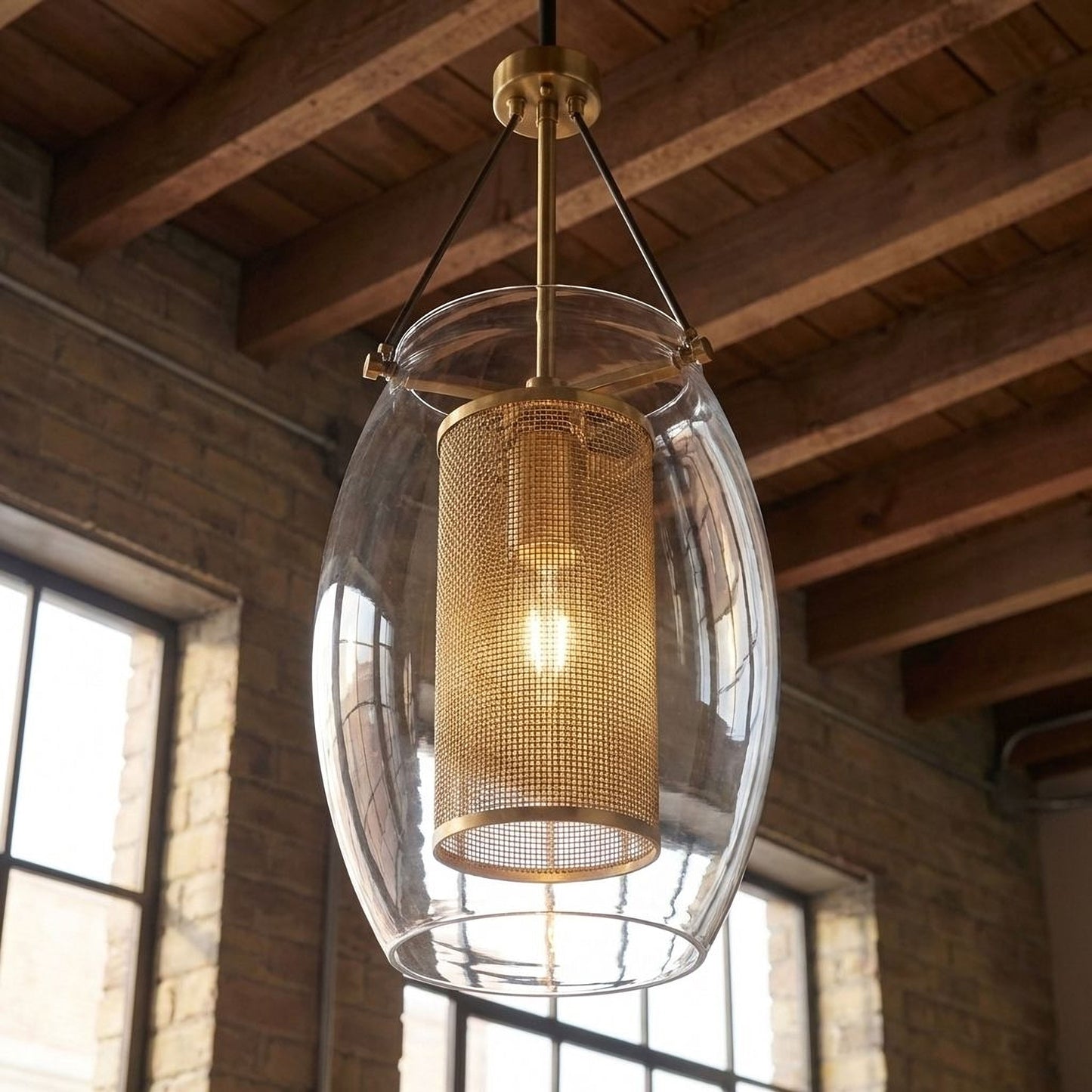 Dunbar 1-Light Pendant - Warm Brass