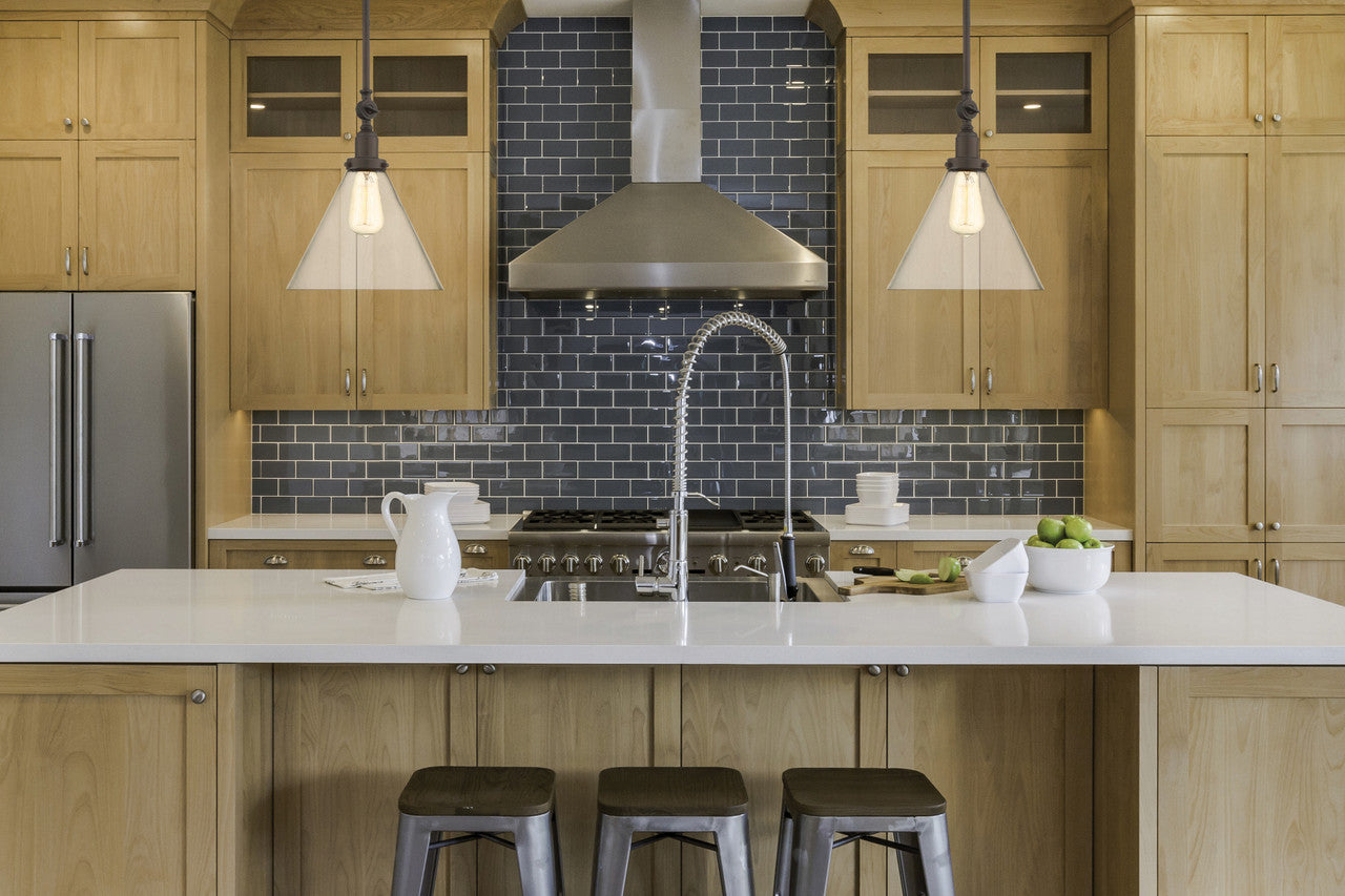 Drake Pendant, 1-Light, English Bronze, Glass Shade, 10.25"H, Savoy House (7-9132-1-13 1MXZH)