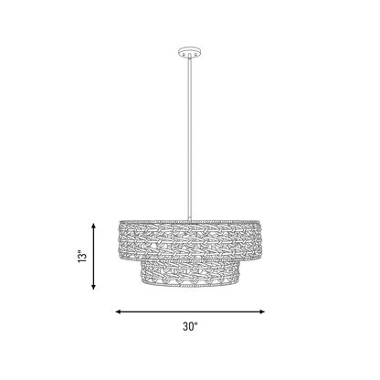 Silencio 7-Light Pendant in Riviera Brass by Breegan Jane