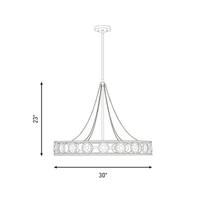 cologne 6 light pendant in 7 9380 6 128